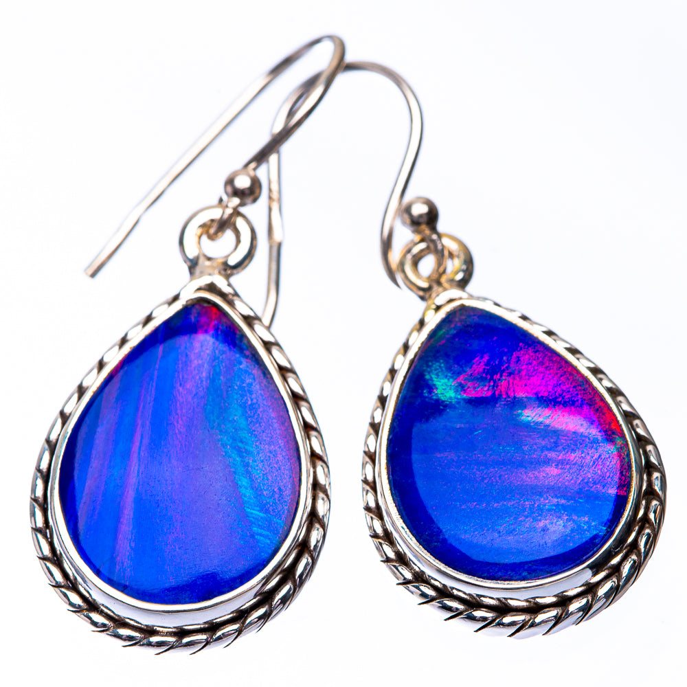 Aura Opal Earrings 1 3/8" (925 Sterling Silver) E432243