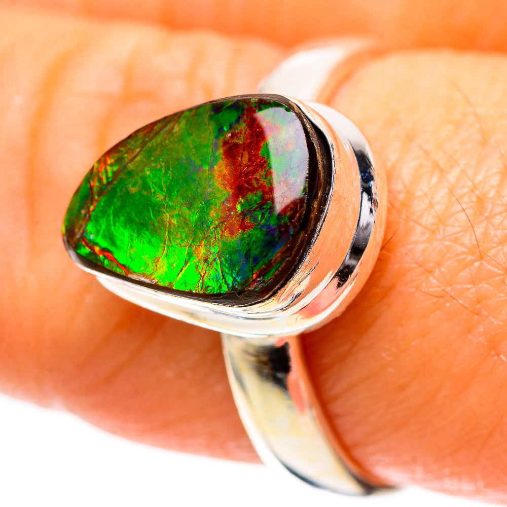 Canadian Ammolite 925 Sterling Silver Ring Size 8 (925 Sterling Silver) RING139395