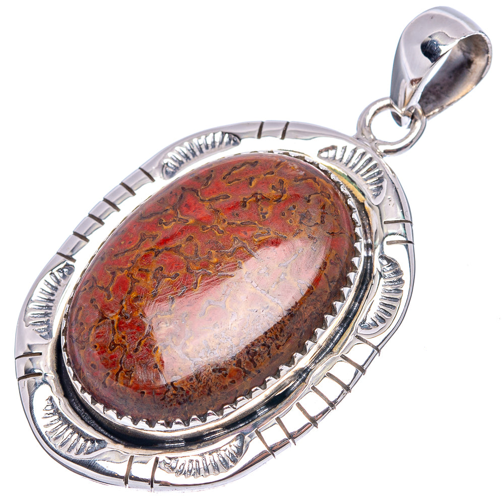Premium Dinosaur Bone Pendant 1 3/4" (.925 Sterling Silver)