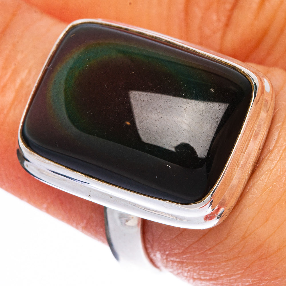 Rainbow Eye Ring Size 7 (925 Sterling Silver) R1342