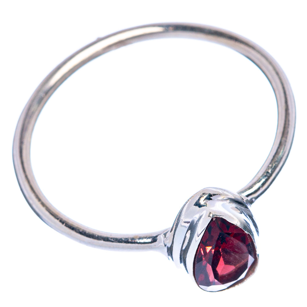 Garnet Dainty Ring Size 7.75 (925 Sterling Silver) R145481