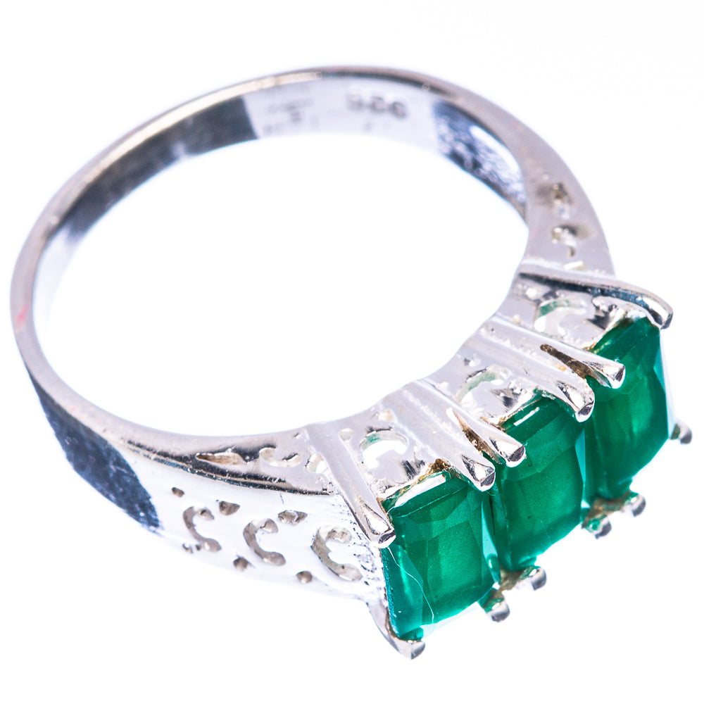 Green Sillimanite Ring Size 6.5 (925 Sterling Silver) R5682