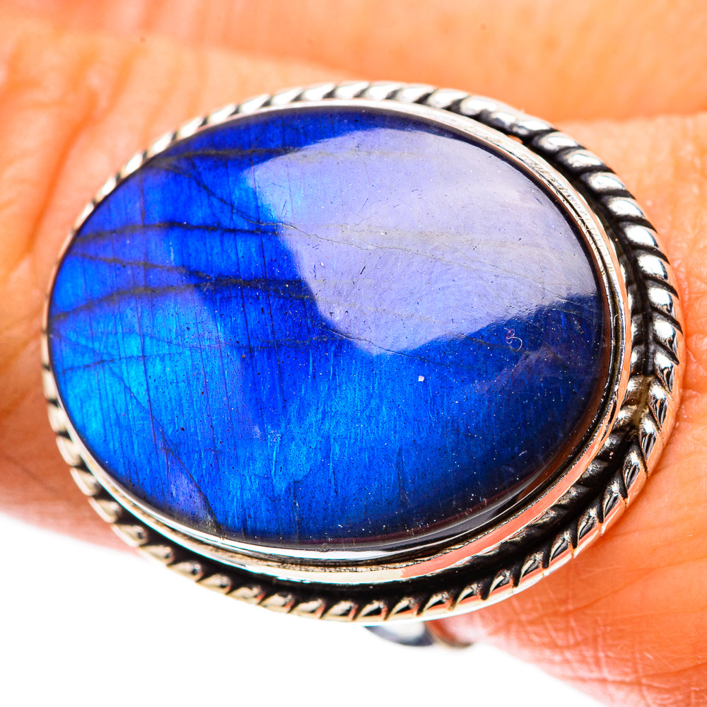 Large Labradorite Ring Size 8.5 (925 Sterling Silver) RING138026