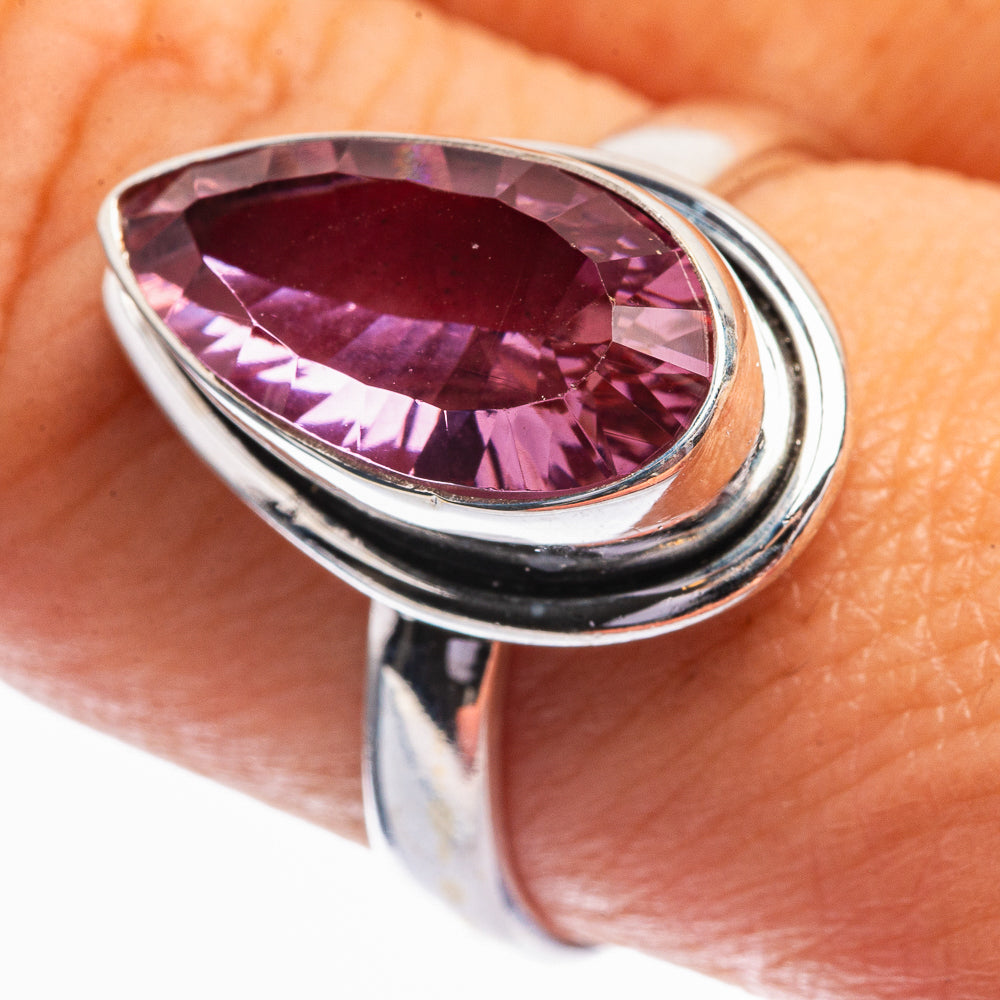 Faceted Alexandrite (Lab.) Ring Size 9 (925 Sterling Silver) R142011