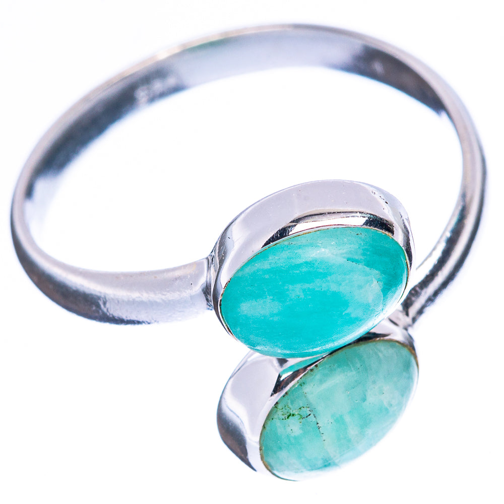 Amazonite Dainty Ring Size 8 Adjustable (925 Sterling Silver) R5124