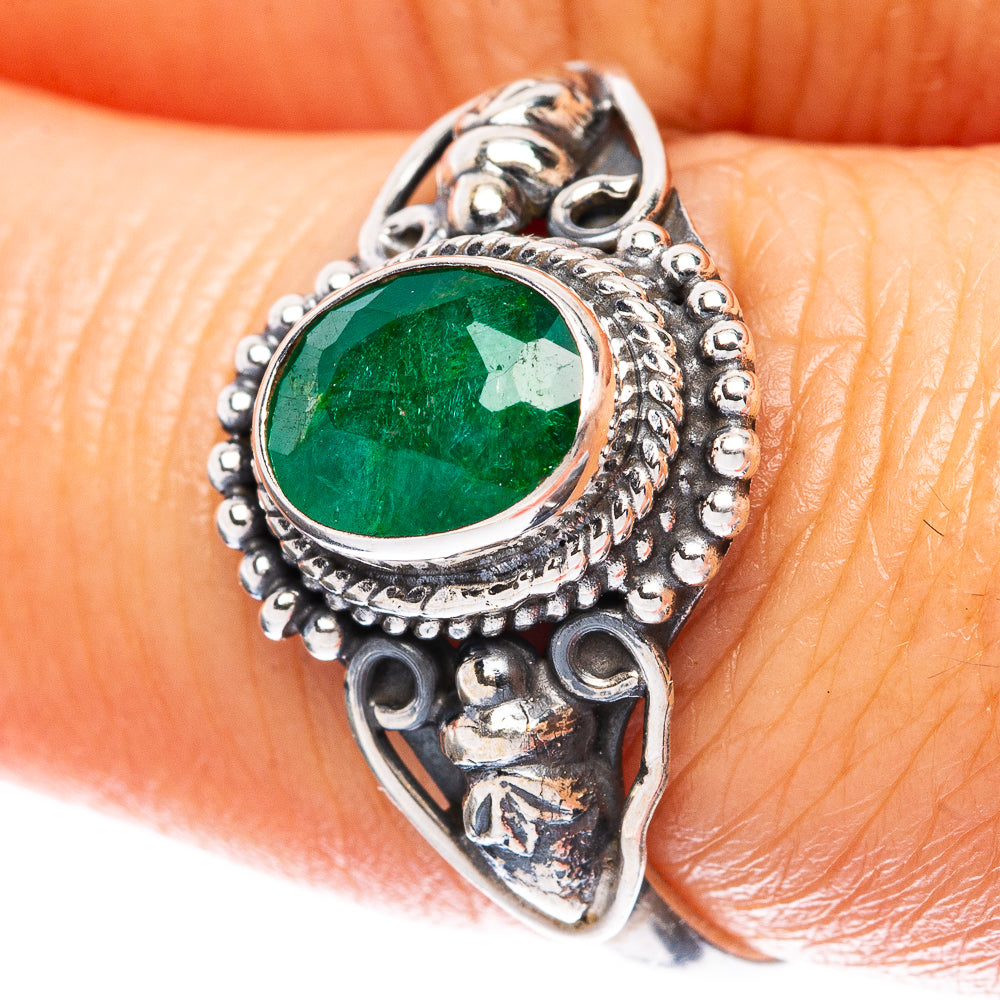 Green Sillimanite  Dainty Ring Size 8 (925 Sterling Silver) R5103
