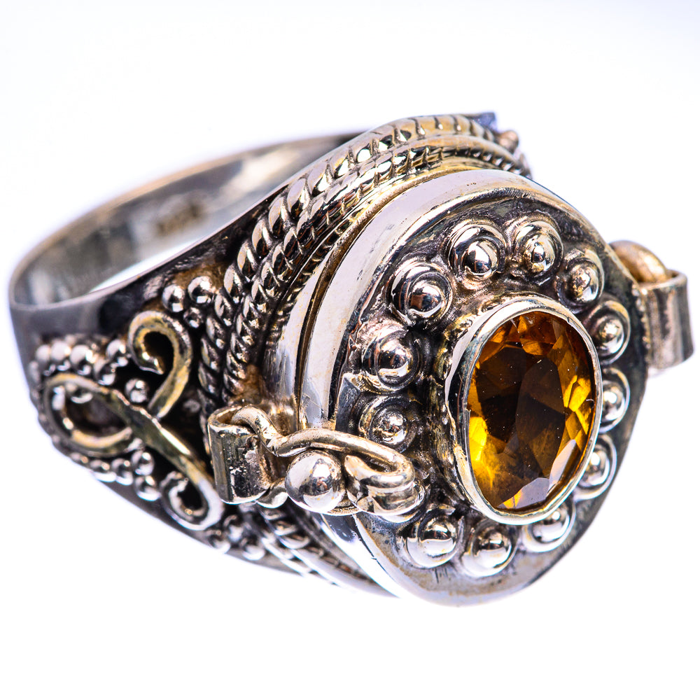 Poison Faceted Citrine Ring Size 7.5 (925 Sterling Silver) R142931