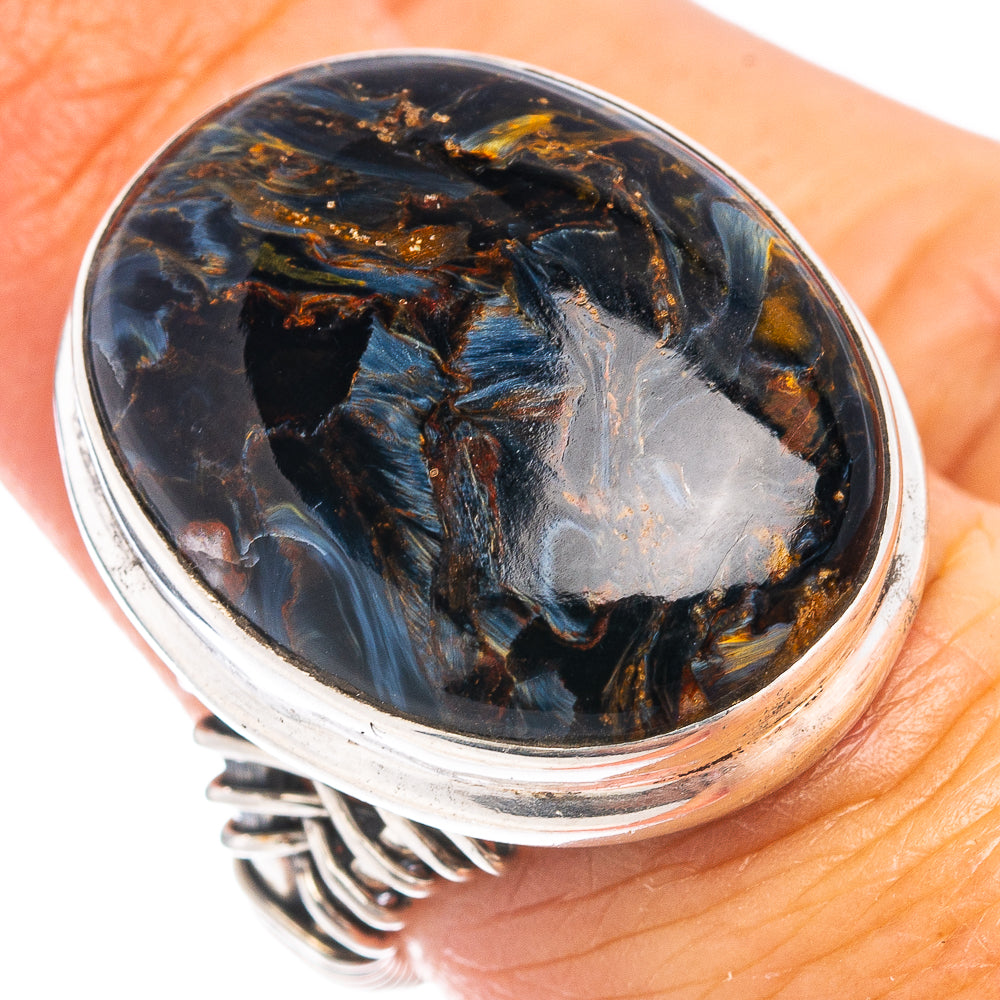 (Classic Series) Pietersite Ring Size 6 (.925 Sterling Silver)