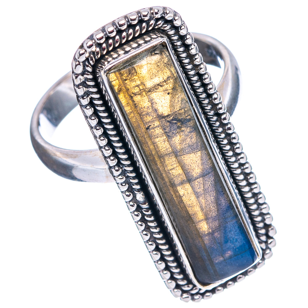 Labradorite Ring Size 7.5 (.925 Sterling Silver)