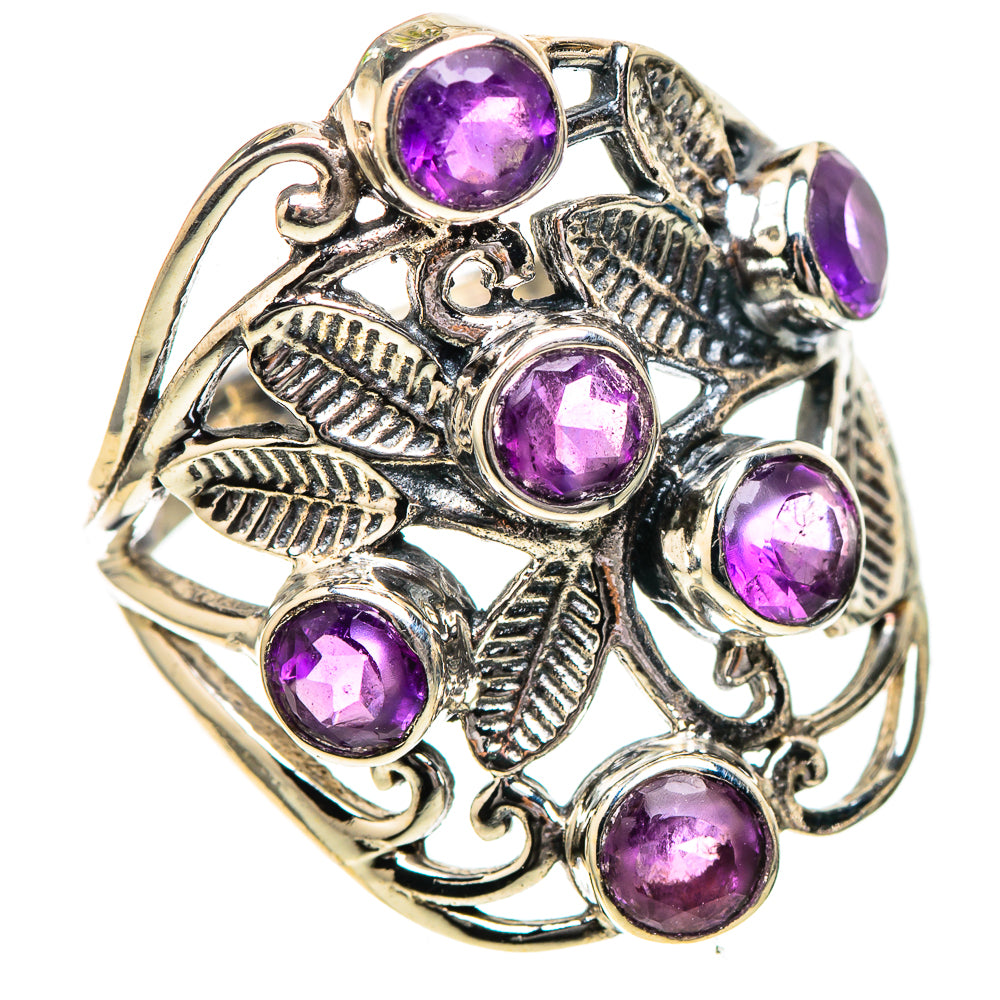 Faceted Amethyst Ring Size 7.5 (925 Sterling Silver) RING137839