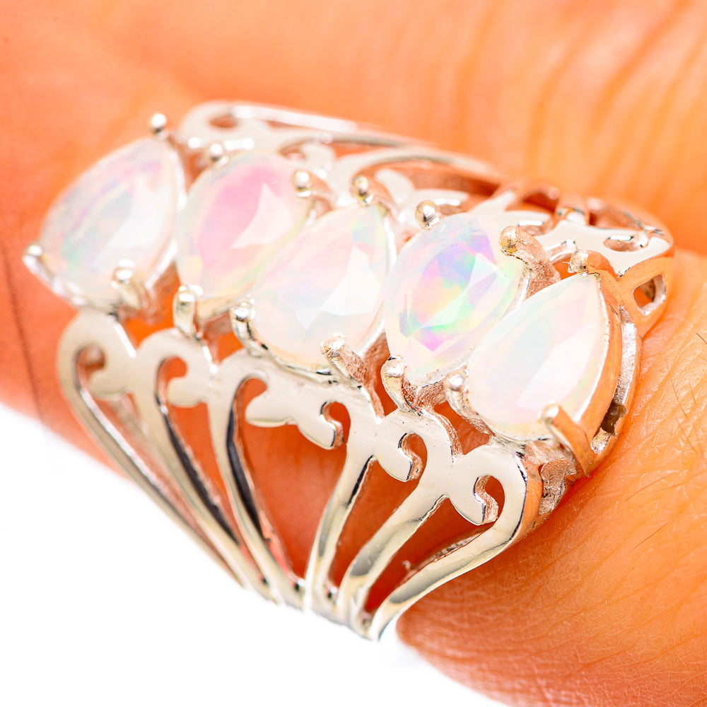 Faceted Ethiopian Opal Ring Size 6.5 (925 Sterling Silver) RING139194