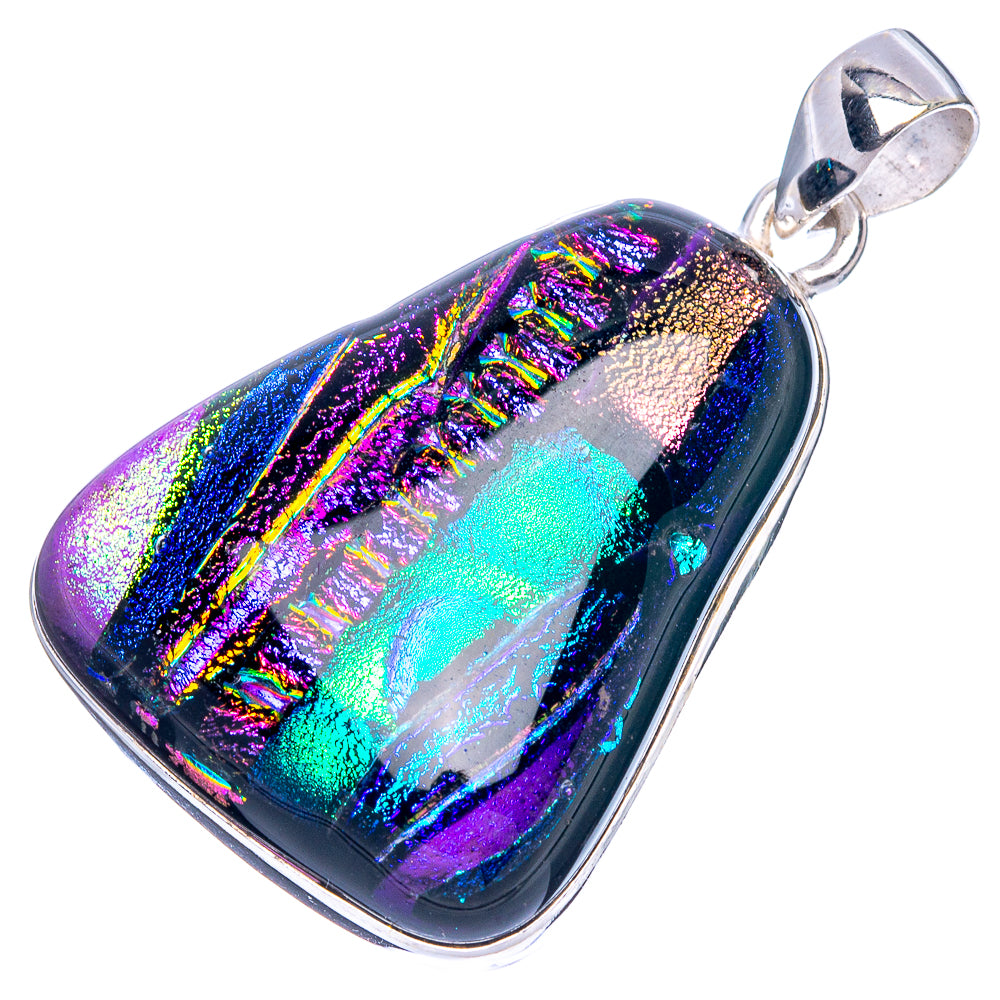 Dichroic Glass Pendants 1 5/8" (925 Sterling Silver) P43230