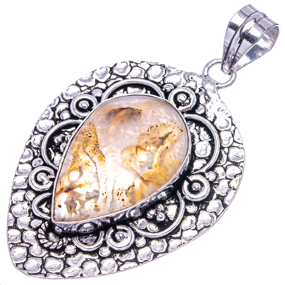 Montana Agate Pendant 2 3/8" (German Silver)