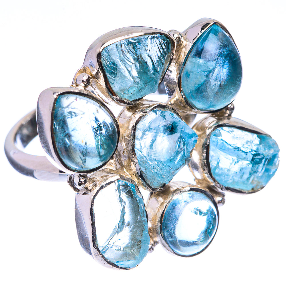 Signature Raw Aquamarine Ring Size 9 (925 Sterling Silver) R141717