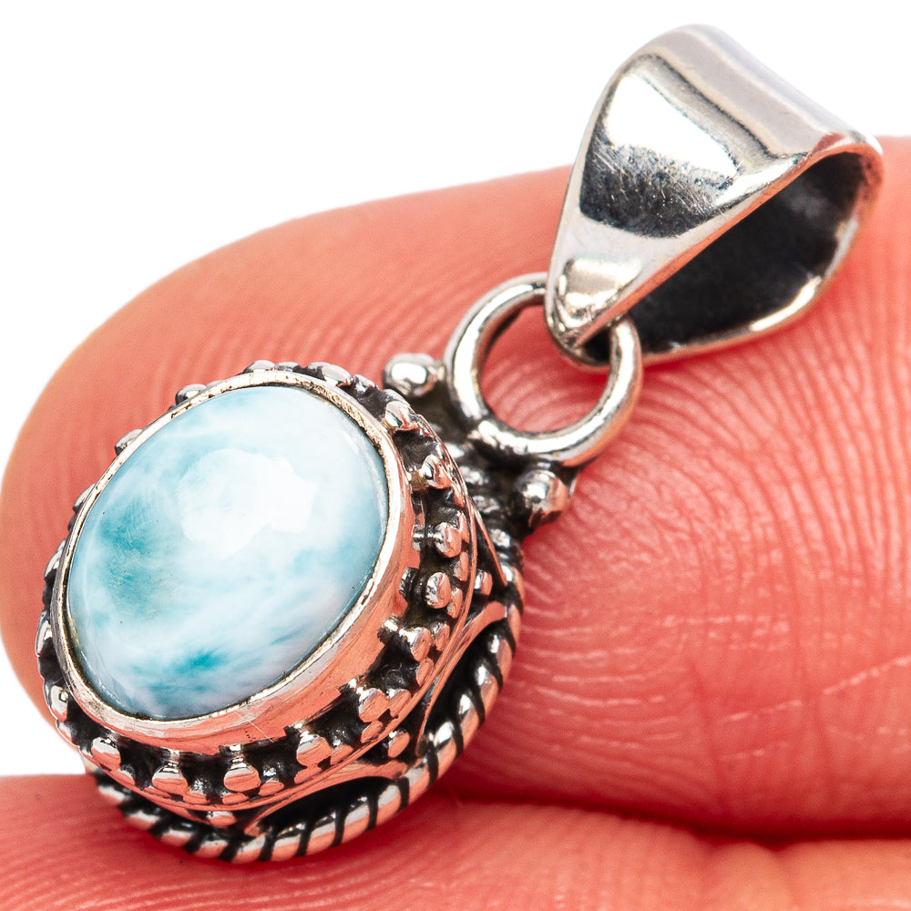Larimar Pendants 7/8" (925 Sterling Silver) P42313