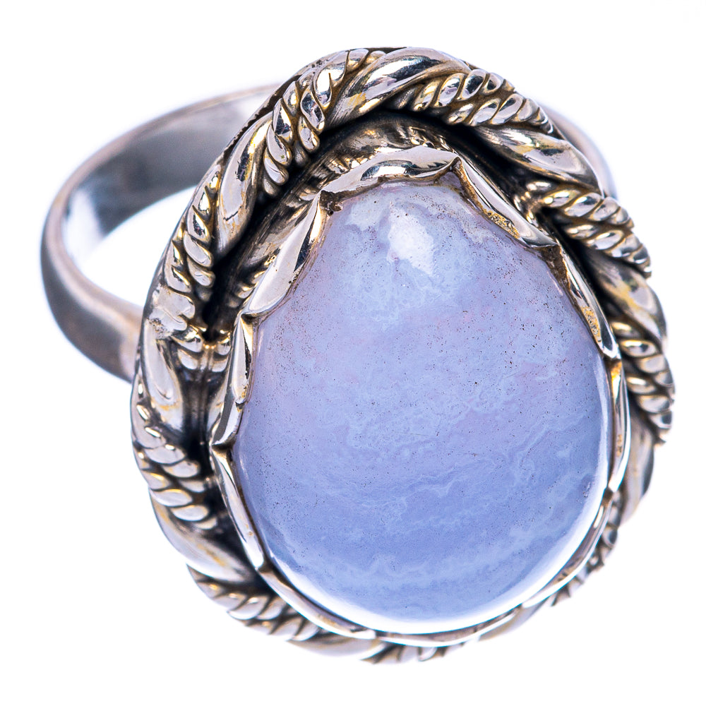 Blue Lace Agate Ring Size 6 (925 Sterling Silver) R144635