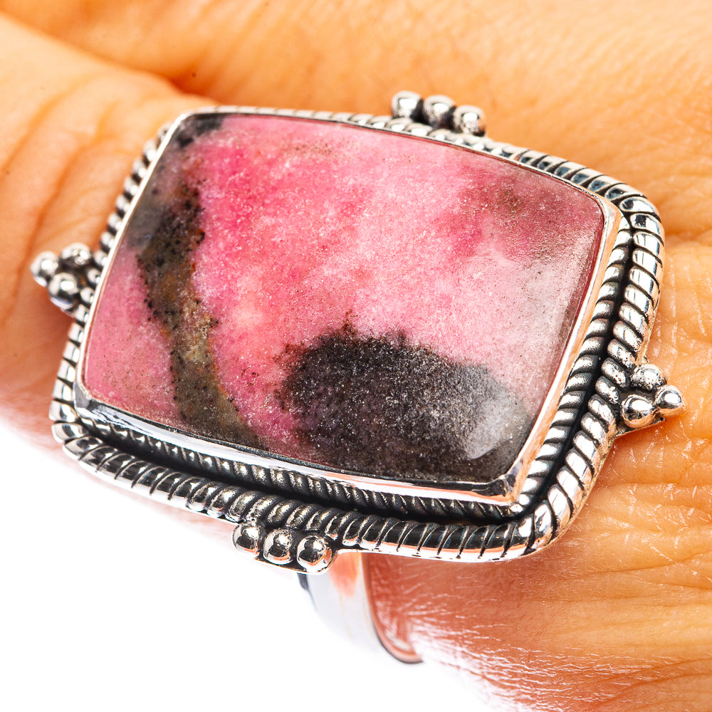 Large Rhodonite Ring Size 11 (925 Sterling Silver) R142476