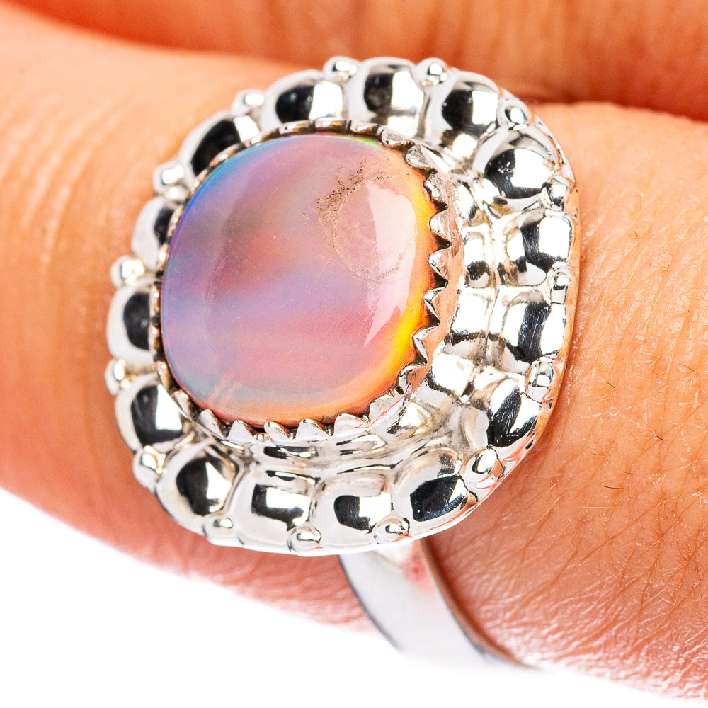 Aura Opal Ring Size 8.25 (925 Sterling Silver) R4584