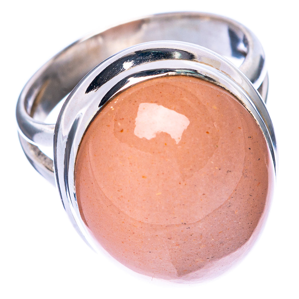 Peach Moonstone Ring Size 4.75 (925 Sterling Silver) R1455