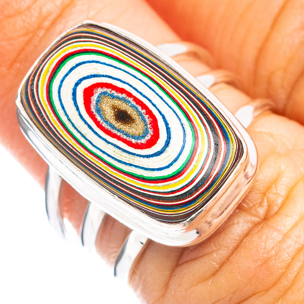 Premium Fordite Ring Size 6.25 (.925 Sterling Silver)