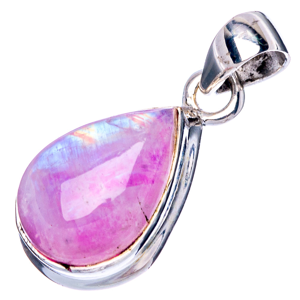 Pink Moonstone Pendant 1" (925 Sterling Silver) P42418