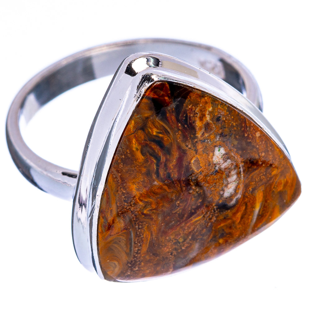 Rare Golden Peitersite Ring Size 7.5 (925 Sterling Silver) R146613