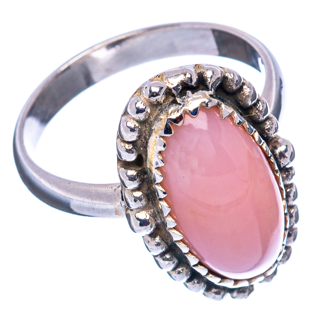 Pink Opal Ring Size 7.75 (.925 Sterling Silver)