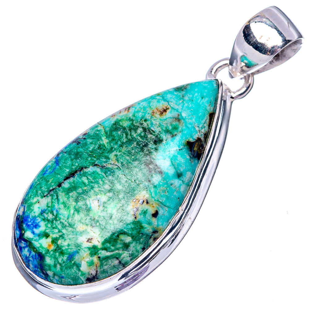 Azurite 925 Sterling Silver Pendant 1 5/8" (925 Sterling Silver) P42634
