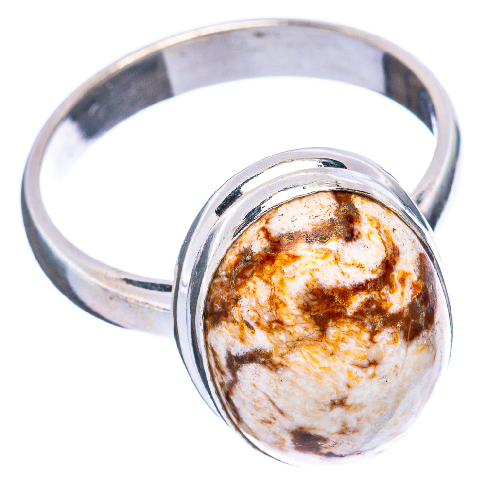 Peanut Wood Jasper Ring Size 10 (925 Sterling Silver) R4872