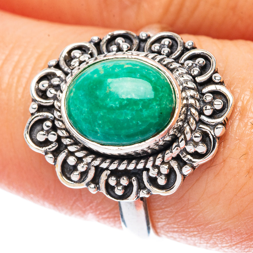 Rare Arizona Turquoise Ring Size 8 (925 Sterling Silver) R3339