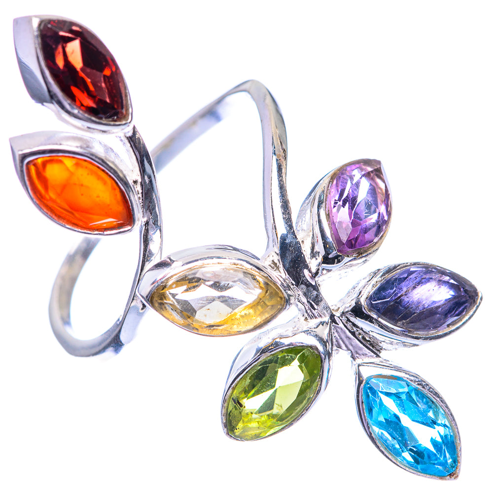 Chakra Leaf Dainty Ring Size 8 (925 Sterling Silver) R142551