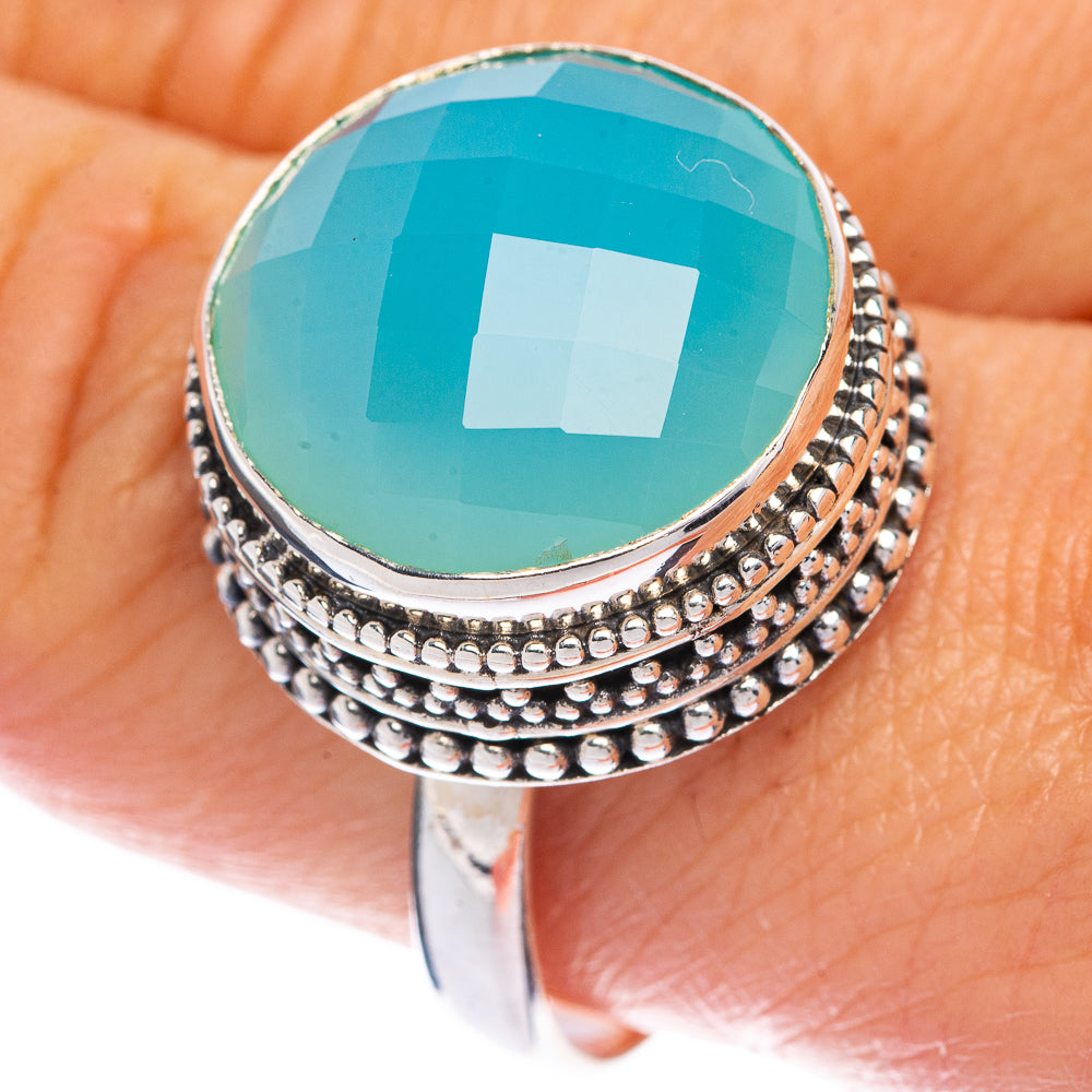 Aqua Chalcedony Ring Size 10 (925 Sterling Silver) R144602