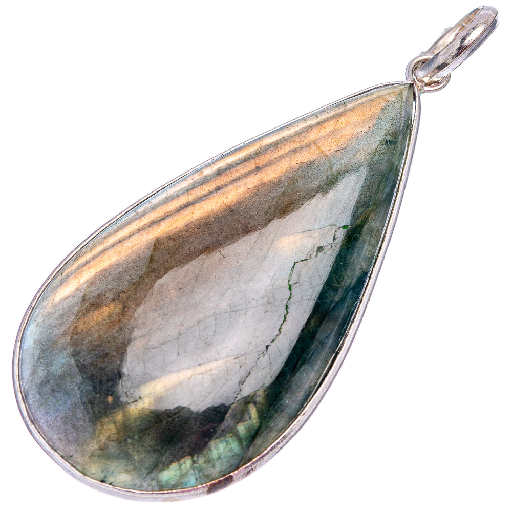 Labradorite Pendant 2 1/2" (Silver Plated)