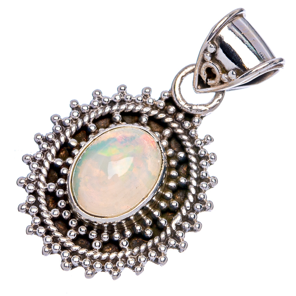 Rare Ethiopian Opal Pendant 1 1/8" (925 Sterling Silver) P40333