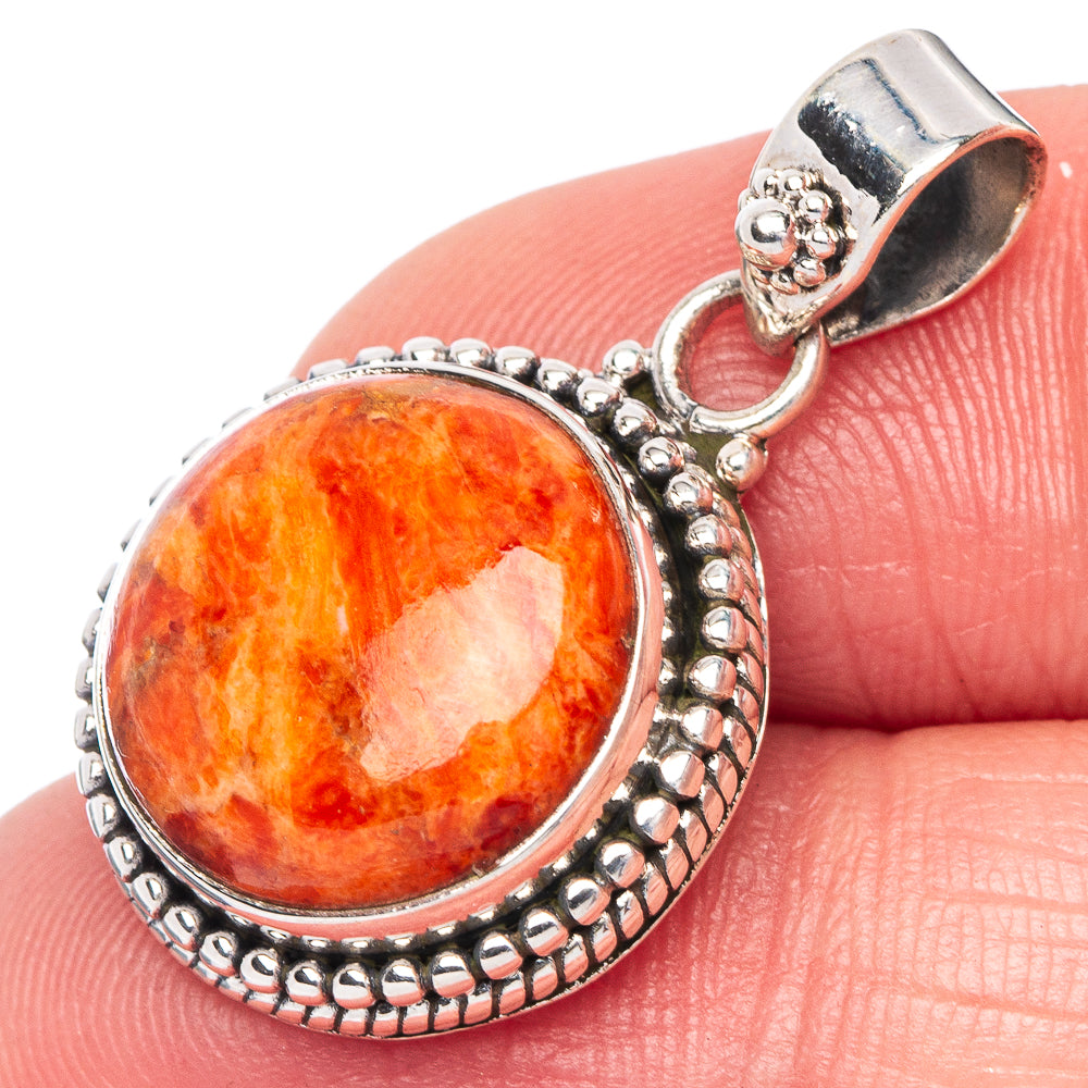 Sponge Coral Pendant 1 1/8" (925 Sterling Silver) P41050