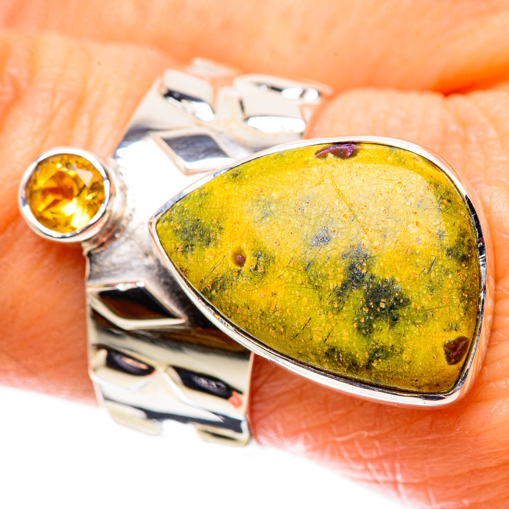 Premium Atlantisite, Citrine Ring Size 8.25 (925 Sterling Silver) RING138064