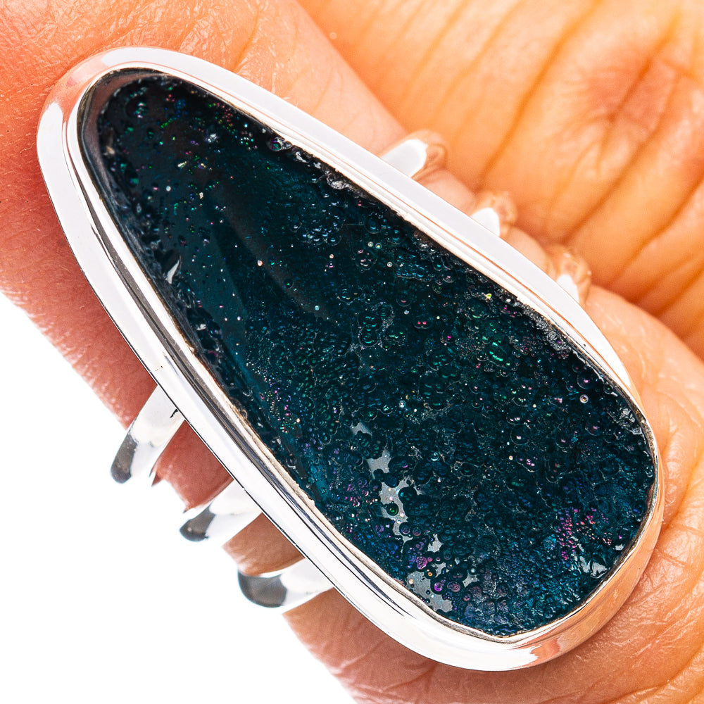 Premium Roman Glass Ring Size 6 (.925 Sterling Silver)