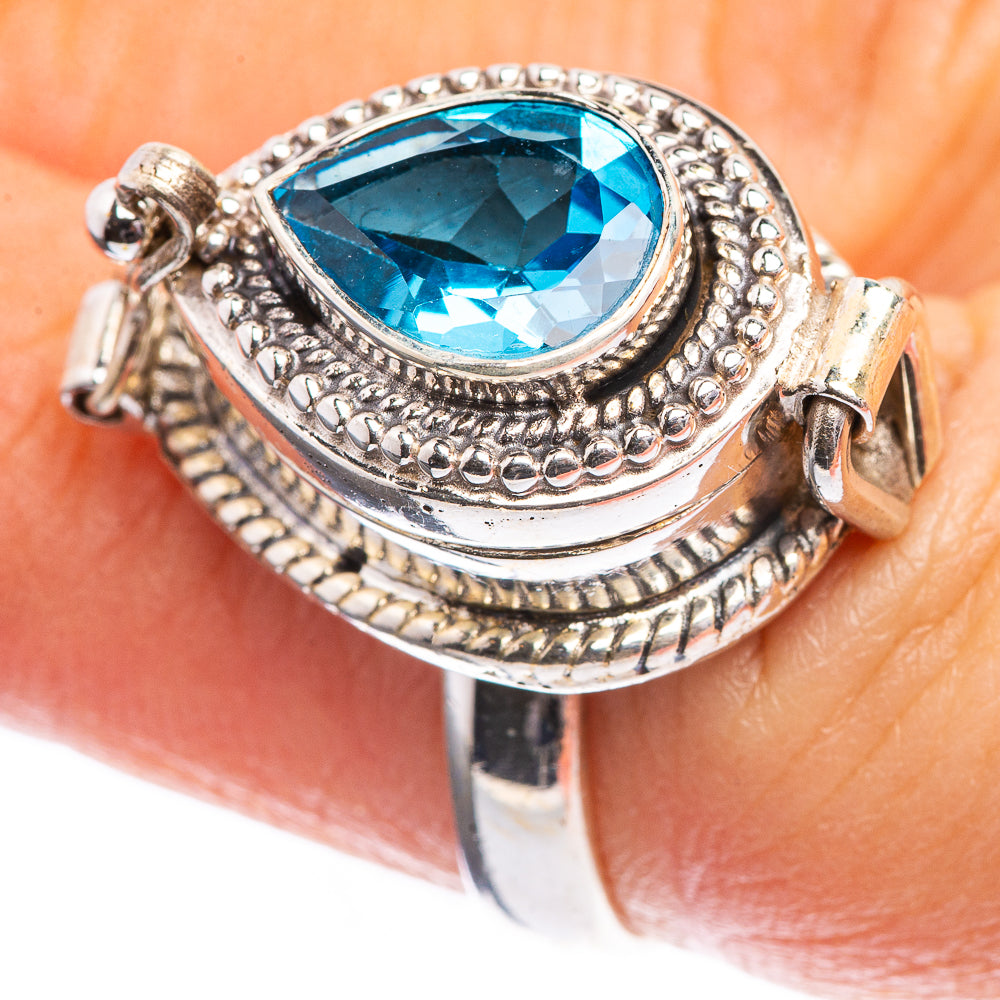 Poison Blue Topaz Ring Size 5.5 (925 Sterling Silver) R143071