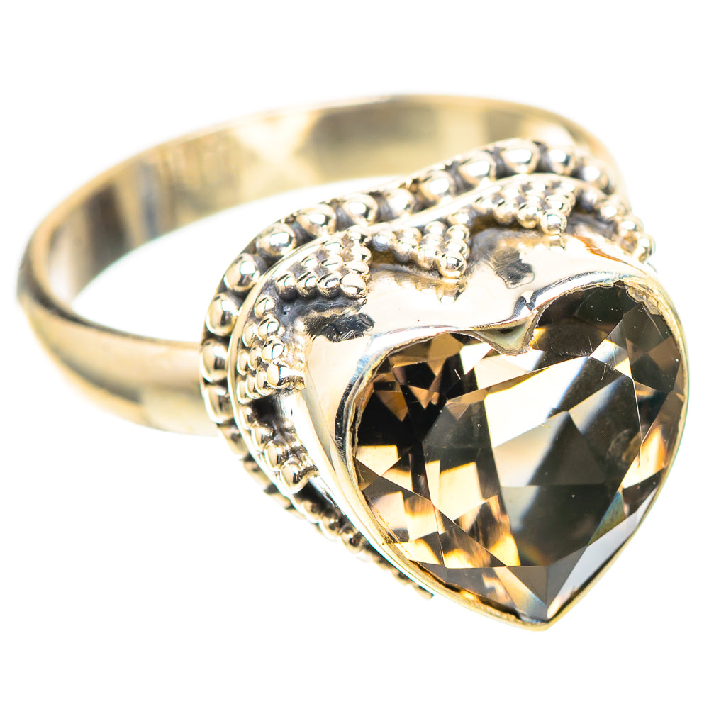 Smoky Quartz 925 Sterling Silver Ring Size 7 (925 Sterling Silver) RING139456