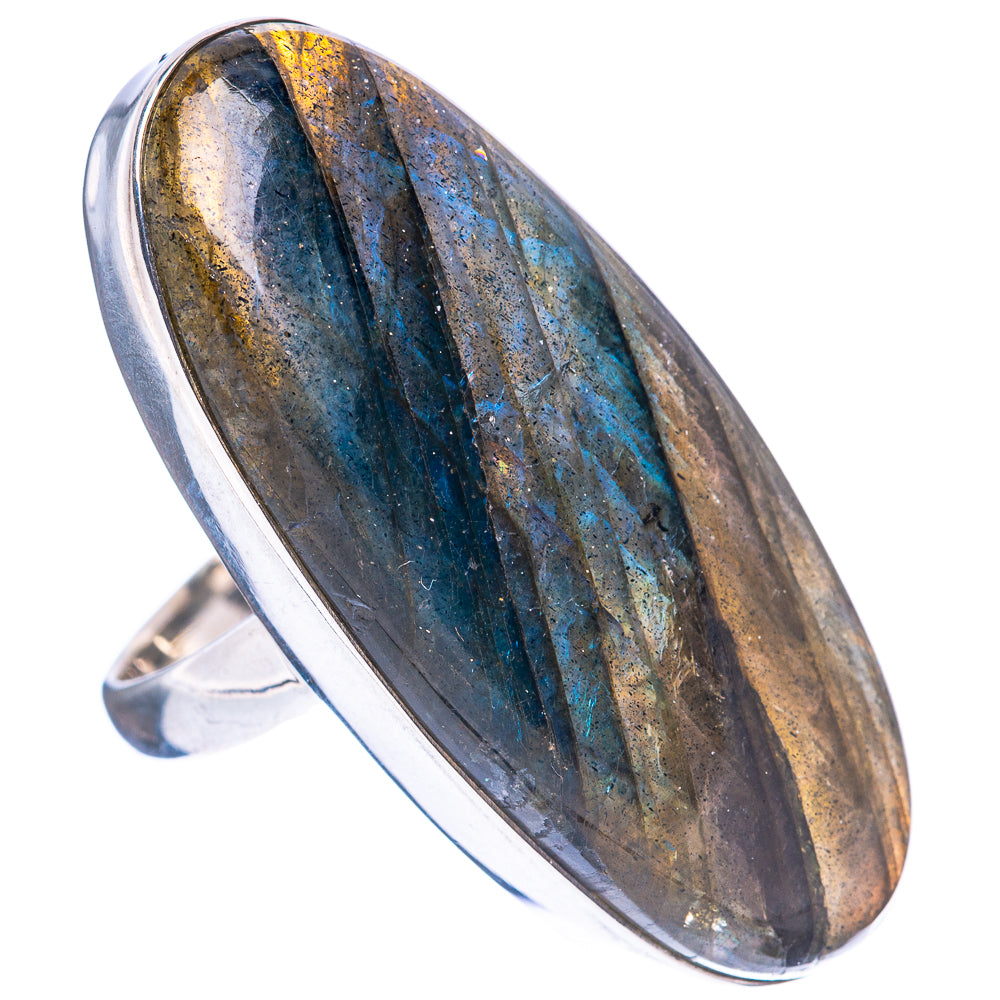Labradorite Huge Ring Size 8 (925 Sterling Silver) R4135