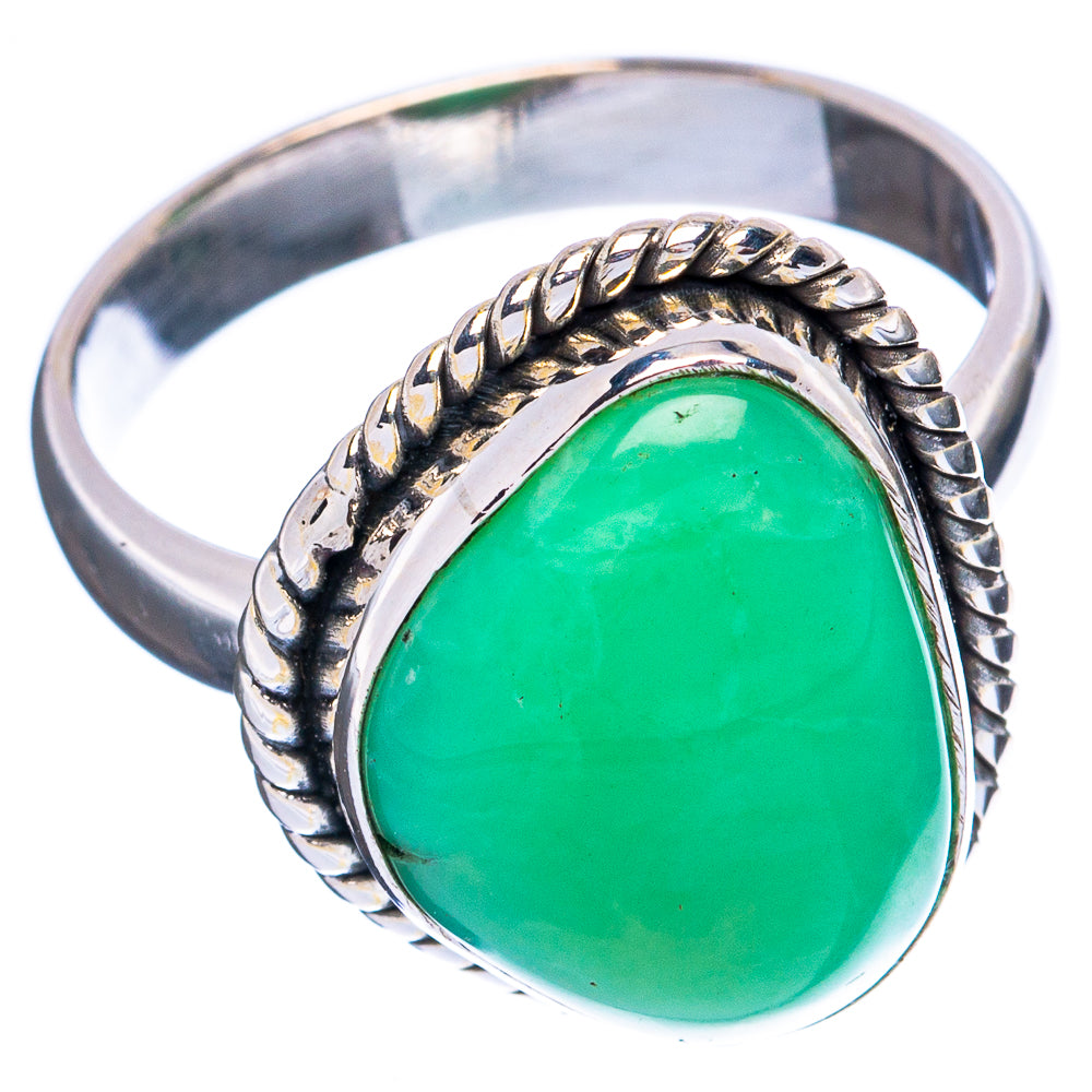 Chrysoprase Ring Size 8 (925 Sterling Silver) R5028