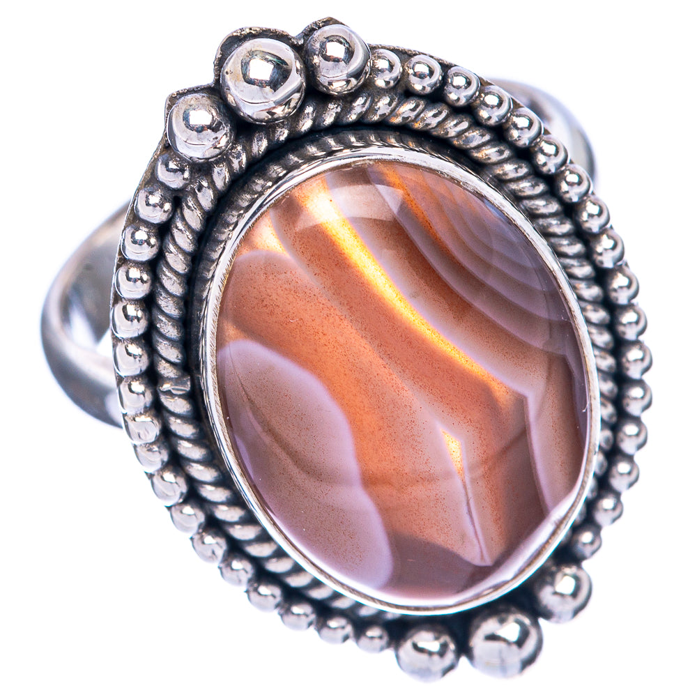 Botswana Agate Ring Size 6.75 (925 Sterling Silver) R144694