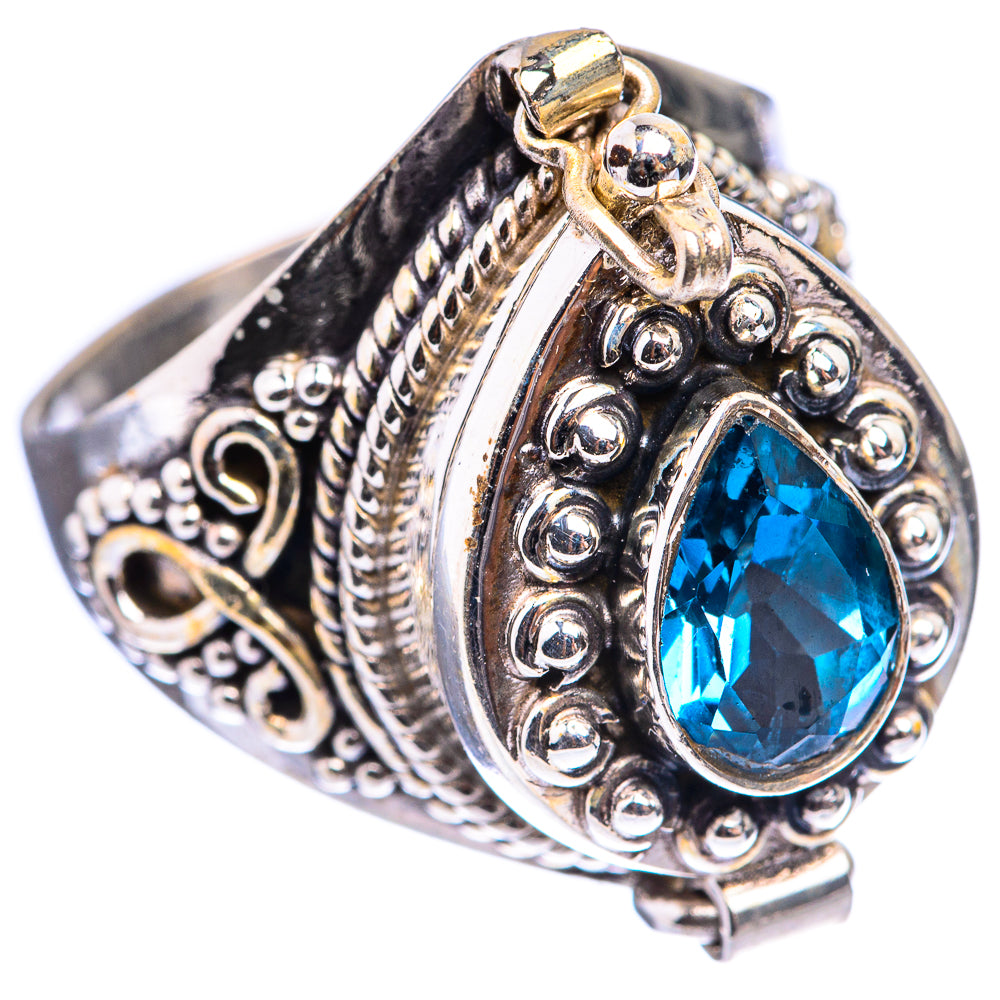 Blue Topaz Ring Size 8.5 (925 Sterling Silver) R142837