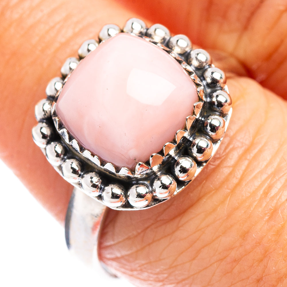 Pink Opal Ring Size 8.75 (.925 Sterling Silver)