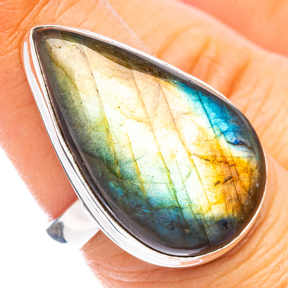 Labradorite Ring Size 6.75 (925 Sterling Silver) R7839