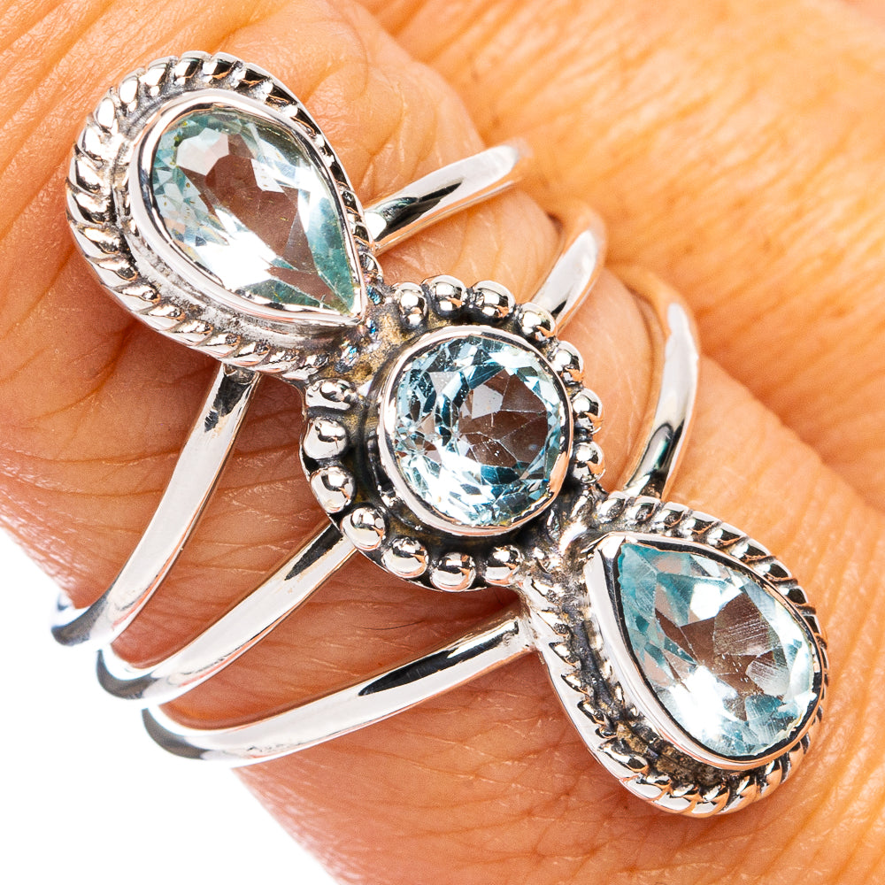 Premium Blue Lace Agate Ring Size 7.75 (925 Sterling Silver) R8187