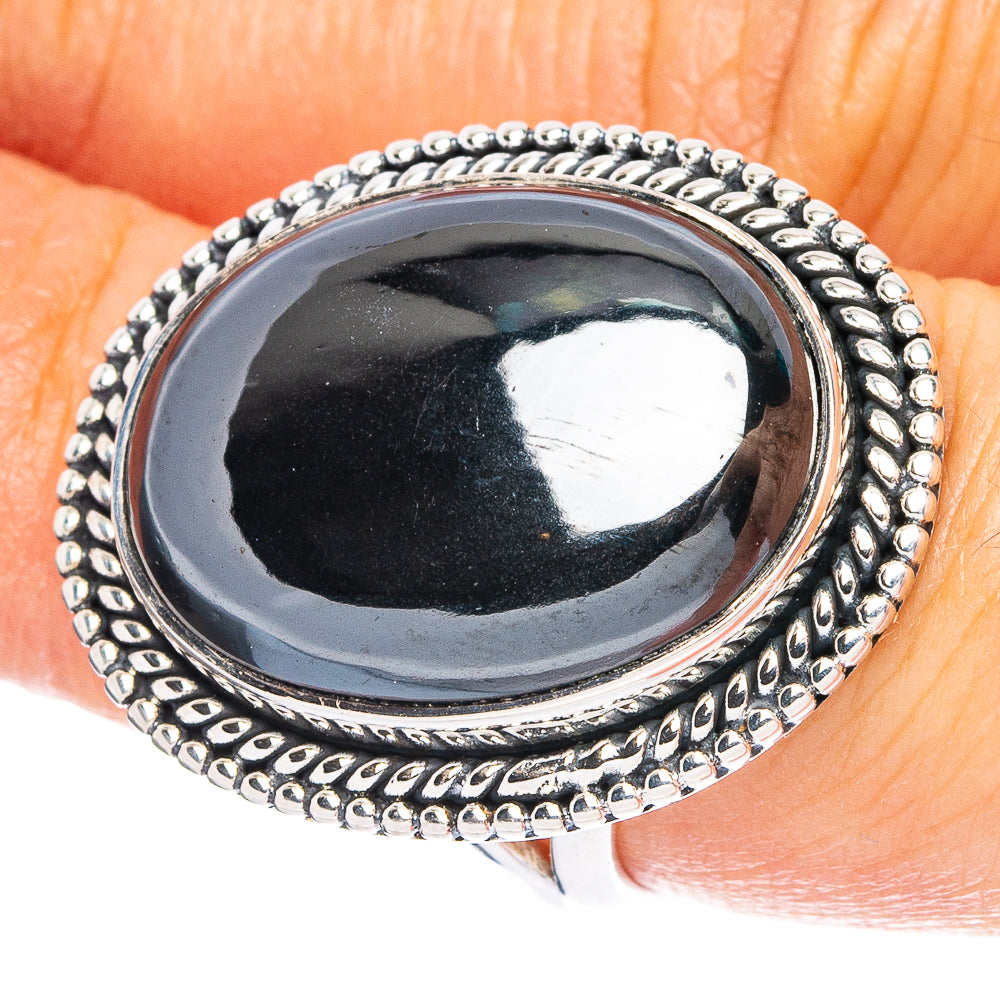 Large Hematite 925 Sterling Silver Ring Size 6.75 (925 Sterling Silver) R6402