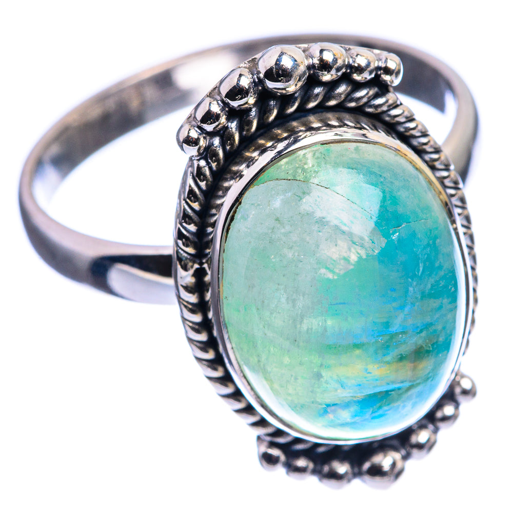 Green Moonstone Ring Size 11 (925 Sterling Silver) R142437