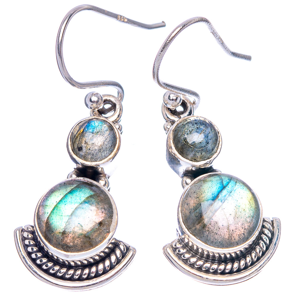 Labradorite Earrings 1 3/8" (925 Sterling Silver) E433440