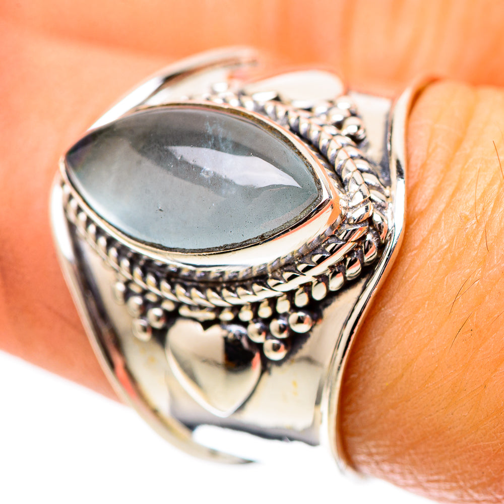 Natural Aquamarine Ring Size 7.25 (925 Sterling Silver) RING139125